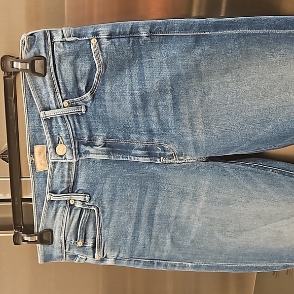 💕MOTHER💕 Mid Rise Dazzler Ankle Fray Jeans - Riding The Cliffside 27 NWOT - Picture 14 of 16